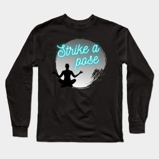 Meditation Pose in the Moonlight Long Sleeve T-Shirt